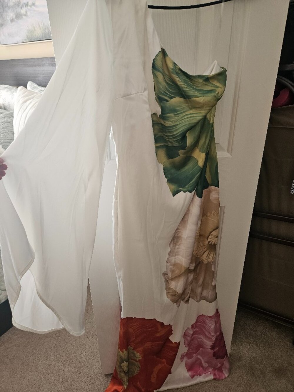 Beautiful off the shoulder white dress